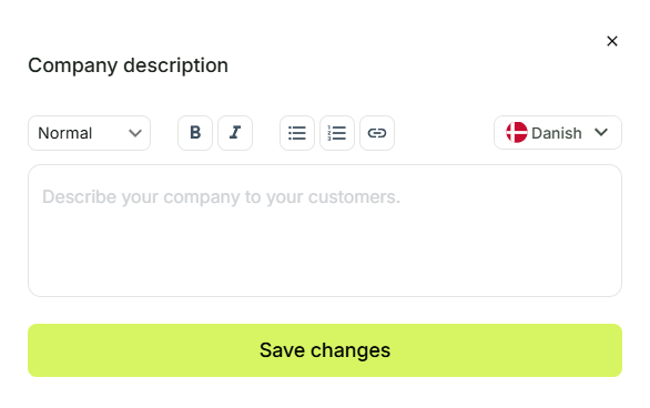 A clean and minimalistic user interface for creating a new experience listing.